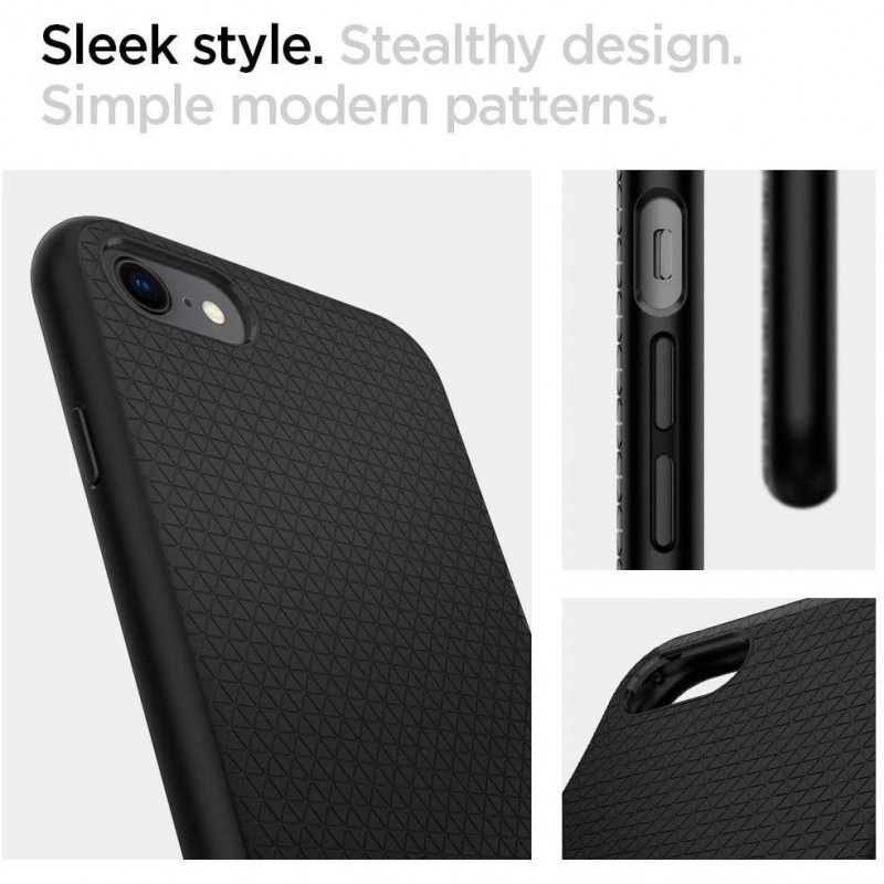Funda Spigen Liquid Air para Apple iPhone SE 2022 / SE 2020 / 8 / 7, negra
