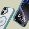 Funda MagSafe Tech-Protect MagMat para Apple iPhone 16, verde azulado mate