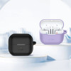 Funda de silicona con mosquetón Tech-Protect para Samsung Galaxy Buds 3 / 3 FE / 3 Pro, lavanda