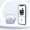 Funda de silicona con mosquetón Tech-Protect para Samsung Galaxy Buds 3 / 3 FE / 3 Pro, lavanda