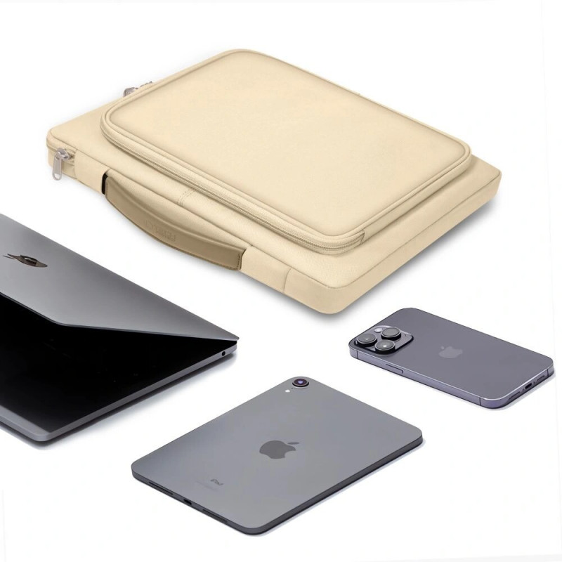 Funda para portátil Tech-Protect Basic Bag 15-16", beige desierto