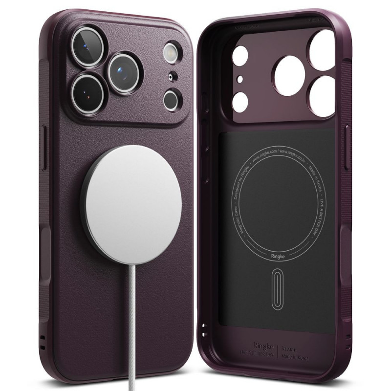 Funda Ringke Onyx Magnetic MagSafe RGK12089 para Apple iPhone 17 Pro Max / 18 Pro Max, granate