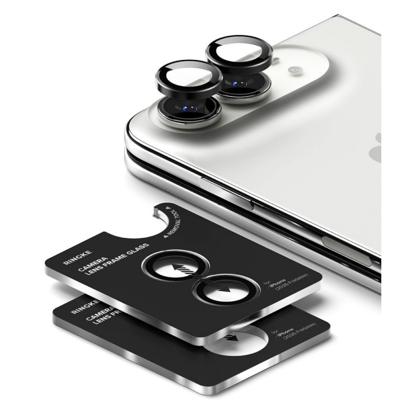Protector de lente de cámara Ringke Camera Frame RGK12086 para Apple iPhone Duo (2 uds.), negro