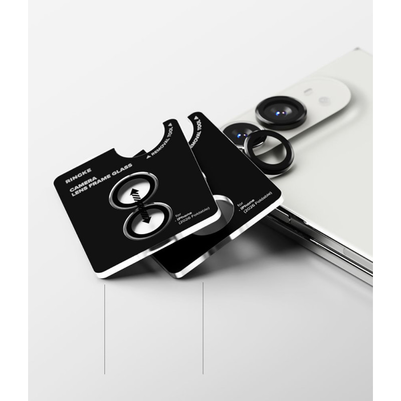 Protector de lente de cámara Ringke Camera Frame RGK12086 para Apple iPhone Duo (2 uds.), negro