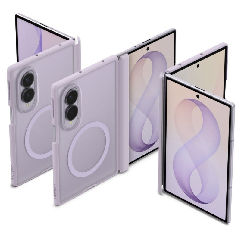 Funda Spigen Airskin Zero MagSafe para Samsung Galaxy Z Fold 8, Frost Lavender