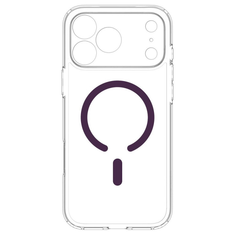 Funda Spigen Ultra Hybrid MagSafe para Apple iPhone 17 Pro / 18 Pro, transparente/burdeos