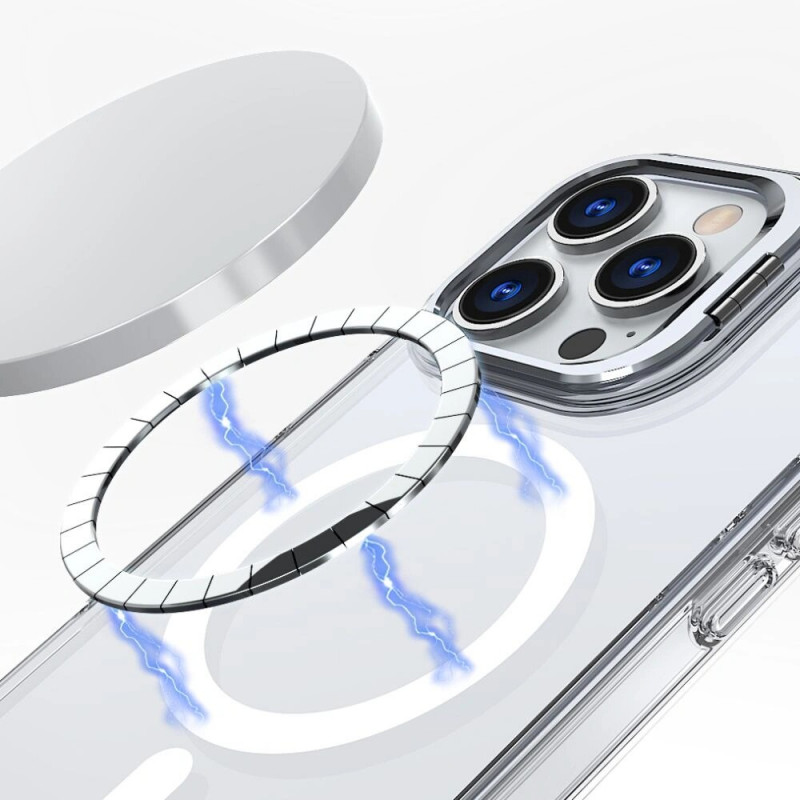 Funda MagSafe Magstand Tech-Protect para Apple iPhone 16, transparente