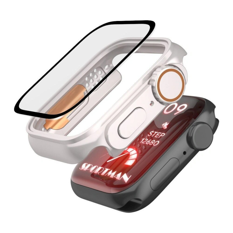 Funda Tech-Protect Defense360 para Apple Watch 10 / 11 46 mm, negra/naranja