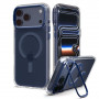 Funda Spigen Ultra Hybrid Optik S MagSafe para Apple iPhone 17 Pro / 18 Pro, transparente/Deep Blue