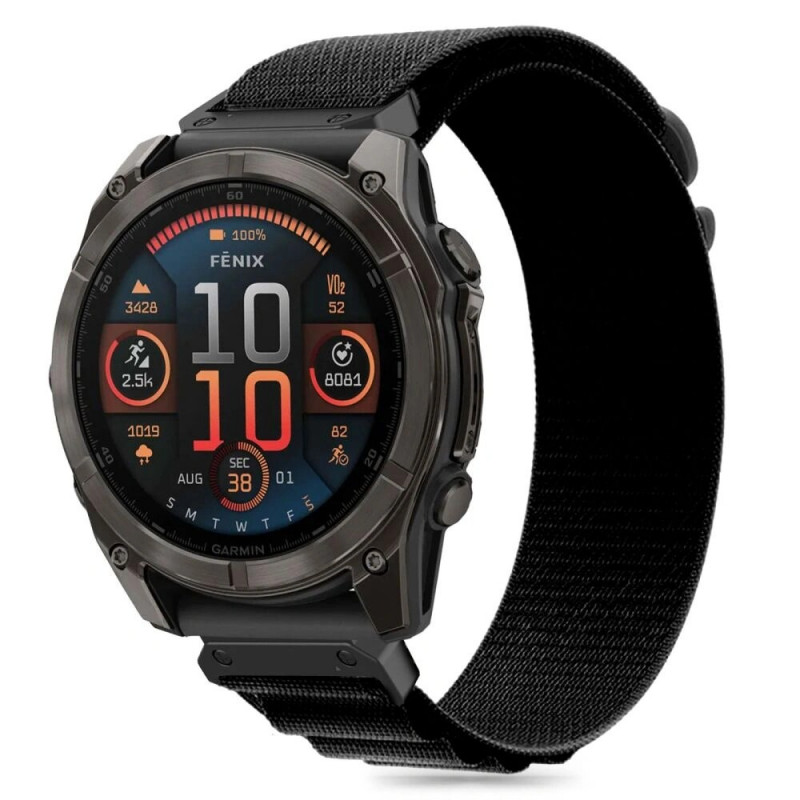 Correa Tech-Protect Nylon Pro para Garmin Fenix 5 / 6 / 6 Pro / 7 / 8 (47 mm) / E, negra