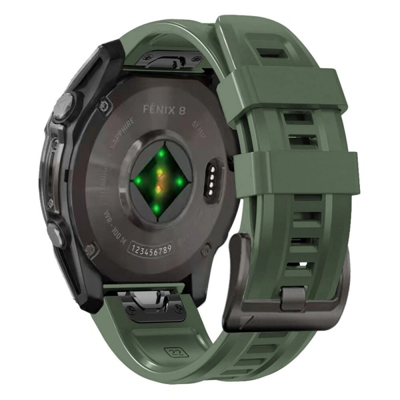 Correa de silicona Tech-Protect para Garmin Fenix 5S / 5S Plus / 6S / 6S Pro / 7S / 8 (43 mm), verde militar