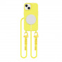 Funda MagSafe Tech-Protect Magnecklace con cordón para Apple iPhone 14, amarillo canario