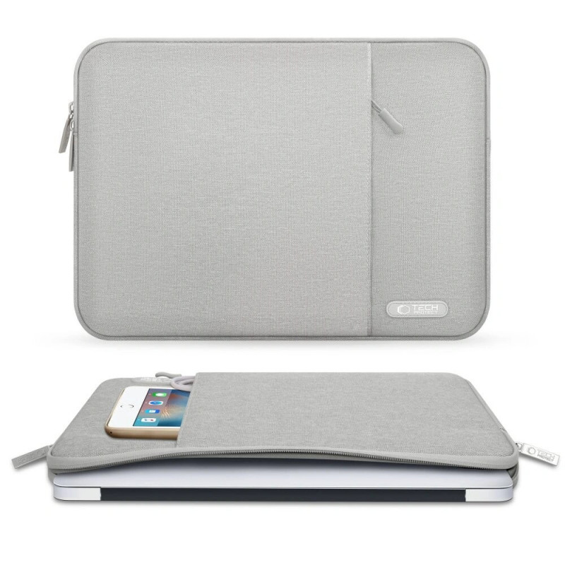 Funda para portátil Tech-Protect Sleevy 13-14" gris crayón