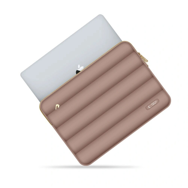 Funda Tech-Protect Puffy para portátil de 15-16" con bolsa de accesorios, Walnut