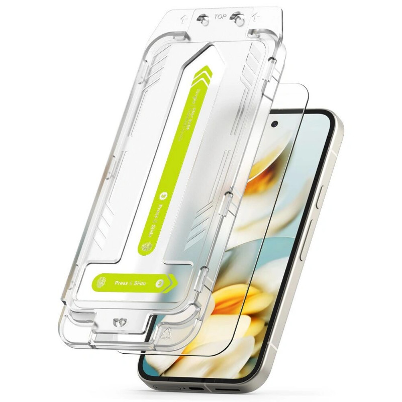 Protector de pantalla de cristal templado Ringke Easy Slide para Google Pixel 9a (2 uds.), transparente