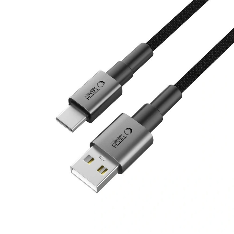 Cable Tech-Protect Ultraboost DNA USB-A / USB-C 15W/3A 100 cm, gris hierro