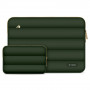 Funda Tech-Protect Puffy para portátil de 15-16" con bolsa de accesorios, verde militar