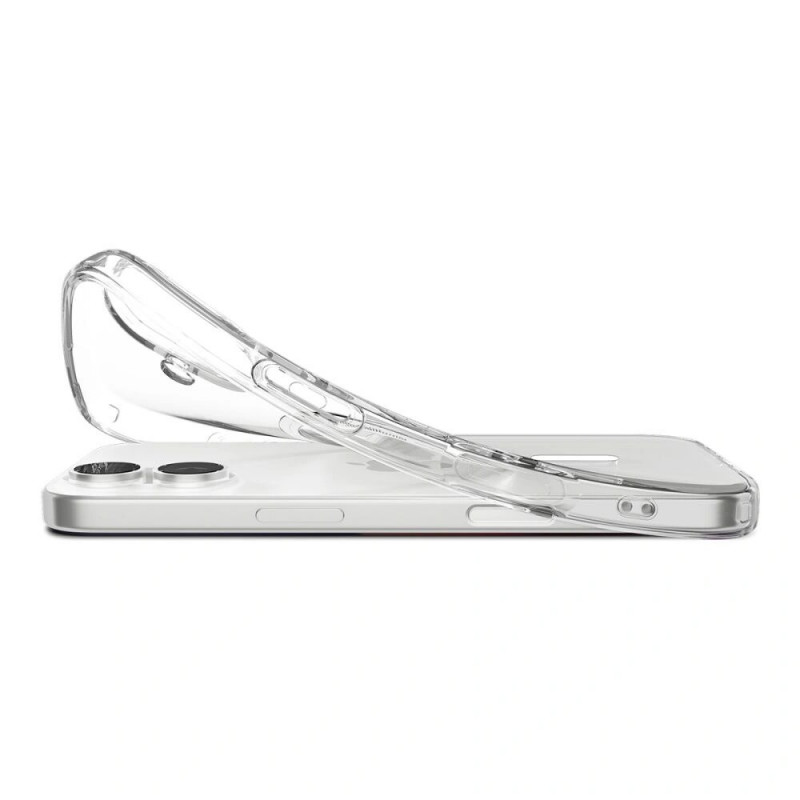Funda Spigen Liquid Crystal Mag MagSafe para Apple iPhone 17, transparente/blanca