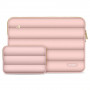 Funda Puffy para portátil de 13-14" Tech-Protect con bolsa de accesorios, Dusty Rose