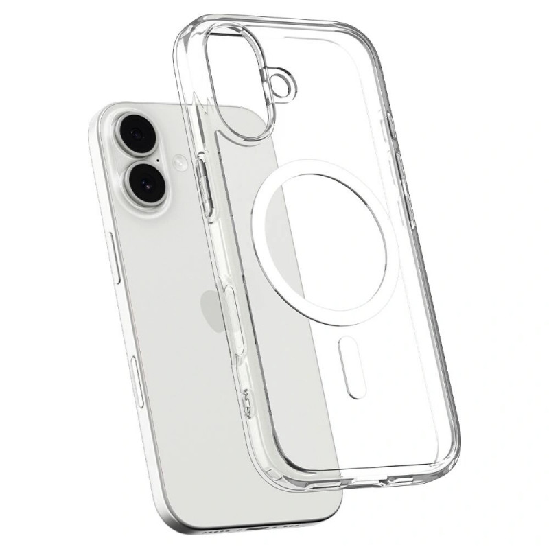 Funda Spigen Ultra Hybrid Mag MagSafe ACS10380 para Apple iPhone 17, transparente/blanco