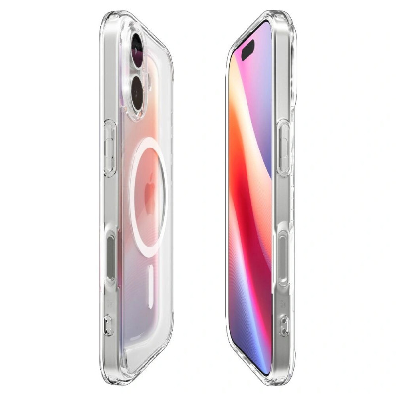 Funda Spigen Ultra Hybrid Mag MagSafe ACS10380 para Apple iPhone 17, transparente/blanco