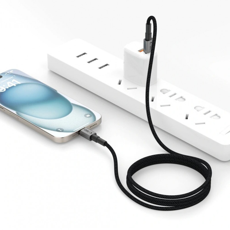 Cable Tech-Protect Ultraboost DNA USB-C / USB-C PD60W/3A 100 cm, gris hierro