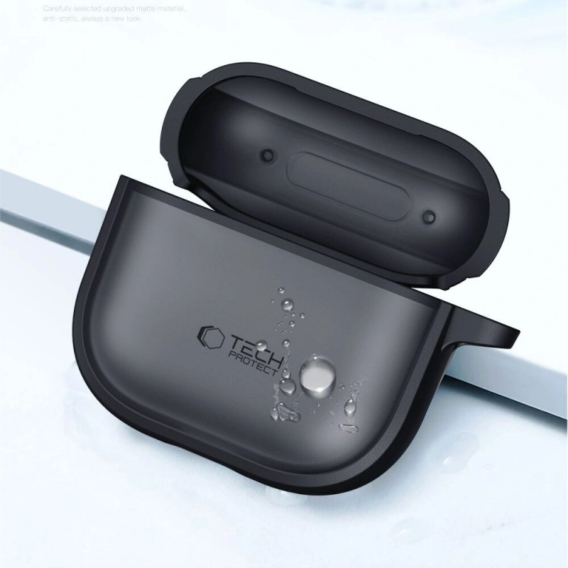Funda Tech-Protect Magmat para Apple AirPods 4, negro mate