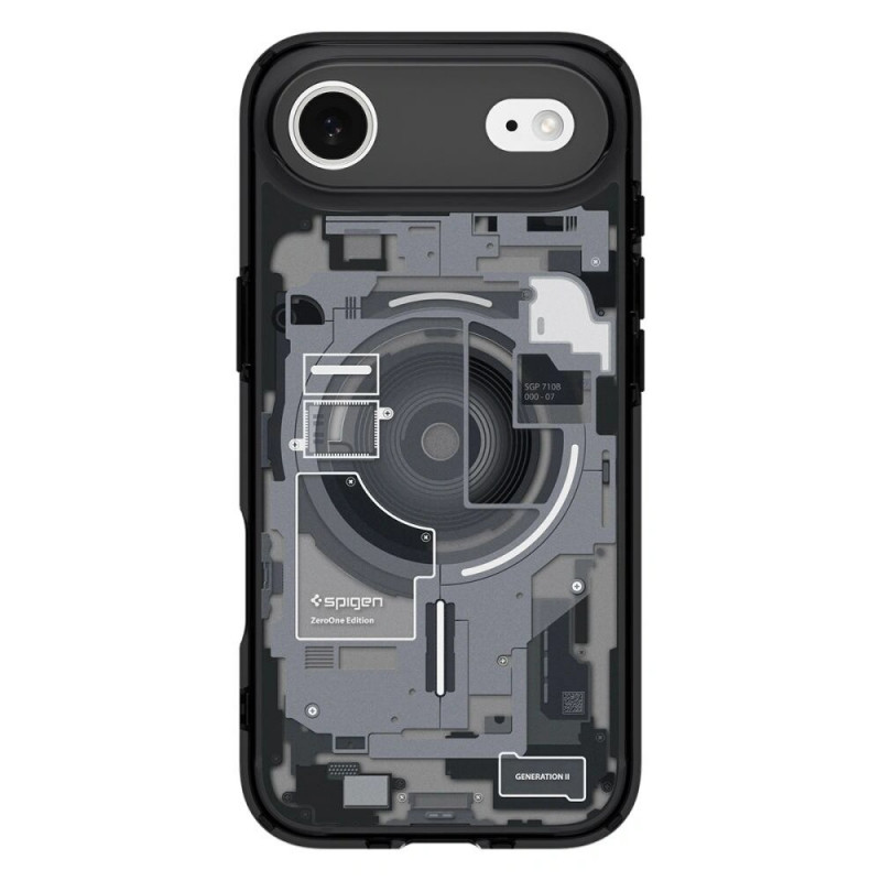 Funda Spigen Ultra Hybrid Mag MagSafe ACS10320 para Apple iPhone Air, Zero One Black