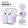 Funda Tech-Protect Silicone Hook para Apple AirPods 3 con mosquetón, lavanda