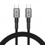 Cable USB-C / USB-C Tech-Protect Ultraboost DNA PD60W/3A 200 cm, gris hierro