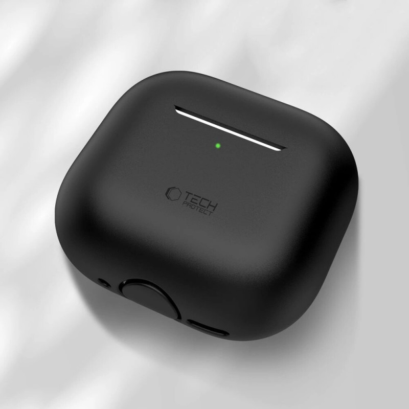 Funda de silicona Tech-Protect Silicone THP4140 para Apple AirPods 4, negra