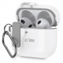 Funda Slim Hook Tech-Protect para Apple AirPods 4, blanca