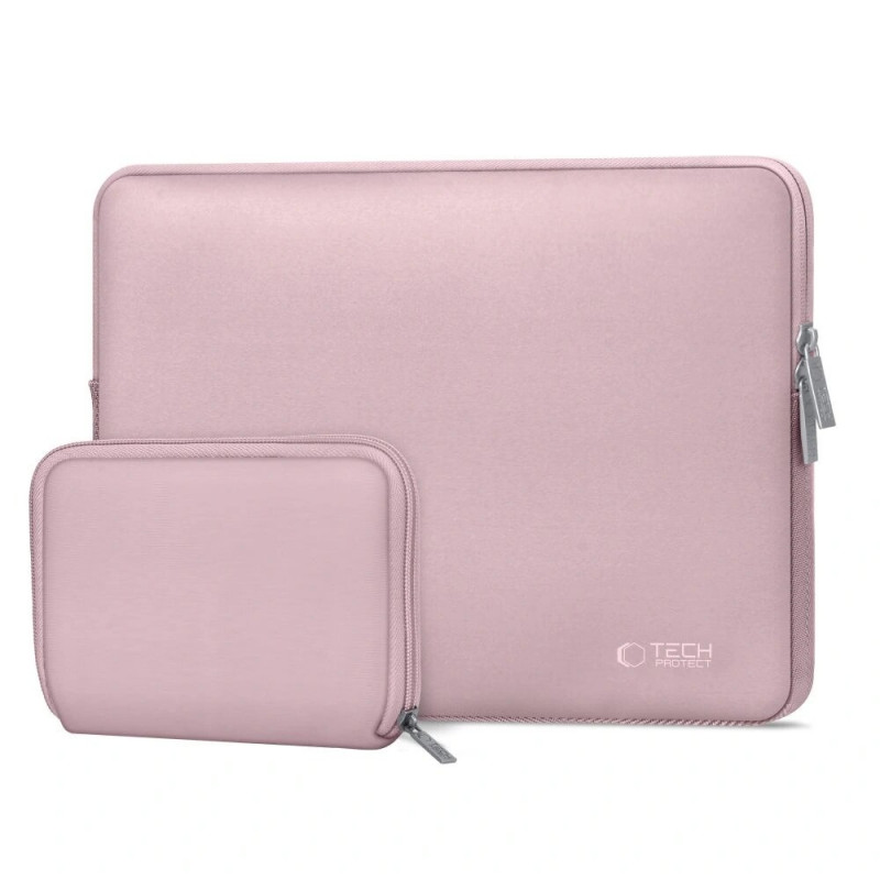 Funda Tech-Protect NeoSlim para portátil 15-16" con bolsa de accesorios, Dusty Rose