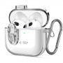 Funda Slim Hook Tech-Protect para Apple AirPods 4, transparente