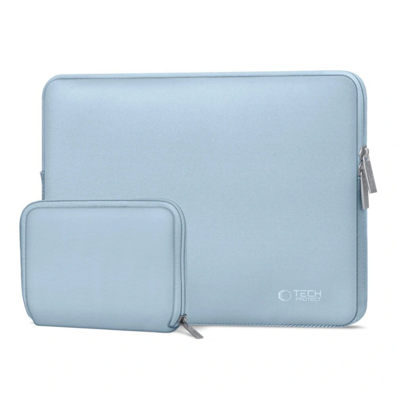 Funda Tech-Protect NeoSlim para portátil de 13-14" con bolsa de accesorios, azul invernal