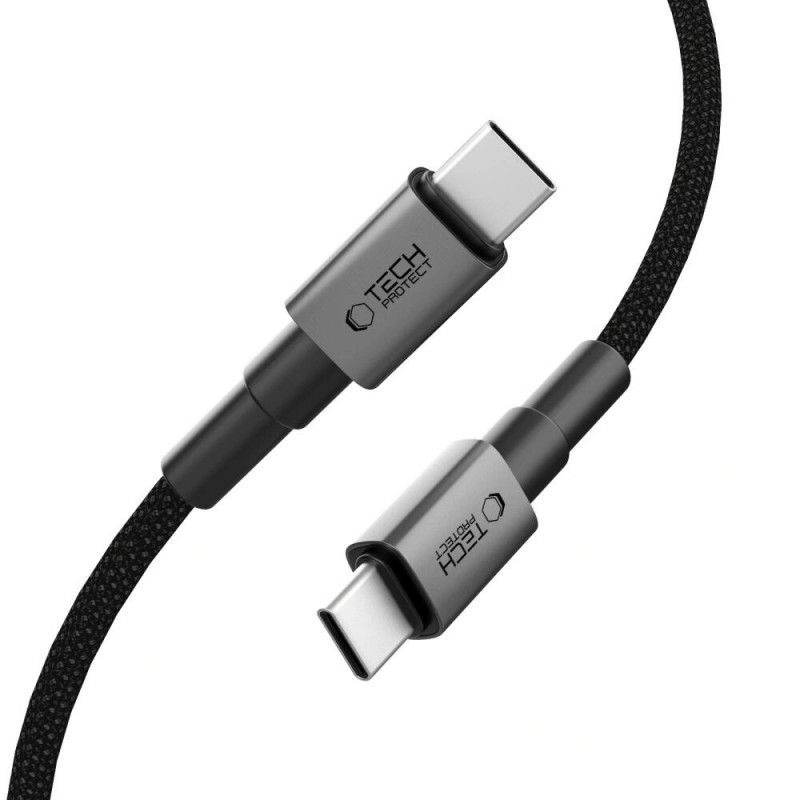 Cable USB-C / USB-C Tech-Protect Ultraboost DNA PD100W/5A 300 cm, gris hierro
