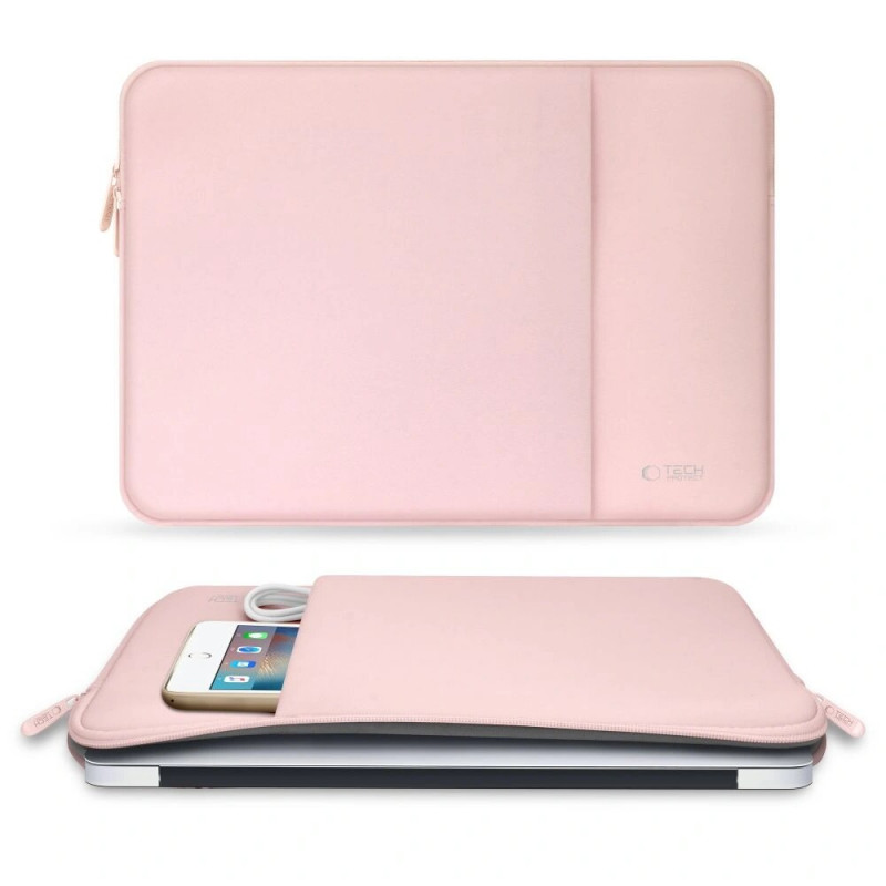 Funda para portátil Tech-Protect Neoprene 13", Dusty Rose (rosa)