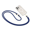 Correa cruzada para teléfono Tech-Protect C7S Rope, azul marino/dorado