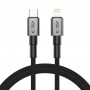 Cable Tech-Protect Ultraboost DNA USB-C / Lightning PD27W/3A 100 cm, gris hierro