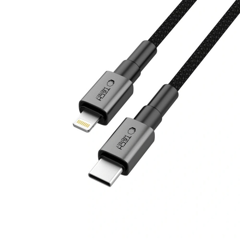 Cable Tech-Protect Ultraboost DNA USB-C / Lightning PD27W/3A 100 cm, gris hierro
