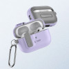 Funda Tech-Protect Slim Hook con mosquetón para Apple AirPods Pro 1 / 2, lavanda