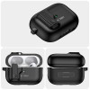 Funda Tech-Protect Slim Hook con mosquetón para Apple AirPods Pro 1 / 2, negra