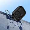 Funda Tech-Protect Slim Hook con mosquetón para Apple AirPods Pro 1 / 2, negra