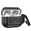 Funda Tech-Protect Rough Hook con mosquetón para Apple AirPods Pro 1 / 2, negra