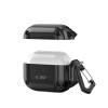 Funda Tech-Protect Rough Hook con mosquetón para Apple AirPods Pro 1 / 2, negra