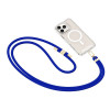 Correa de teléfono Tech-Protect C7S Rope Crossbody, azul cobalto/dorado