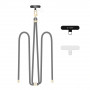 Correa cruzada para teléfono Tech-Protect C7S Rope, gris crayón/oro