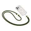 Correa cruzada para teléfono Tech-Protect C7S Rope, verde cazador/dorado