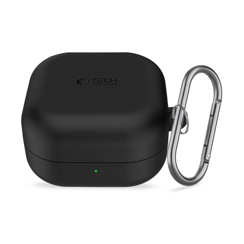 Funda Tech-Protect Silicone Hook para Samsung Galaxy Buds 4 / 4 Pro, negra