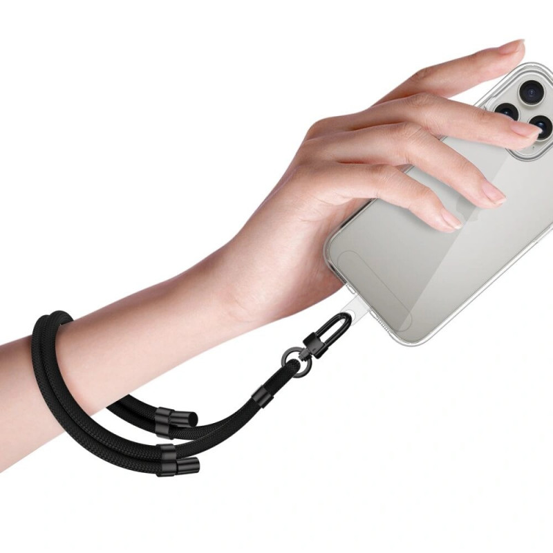 Correa de muñeca Tech-Protect C4S Rope para teléfono, negra